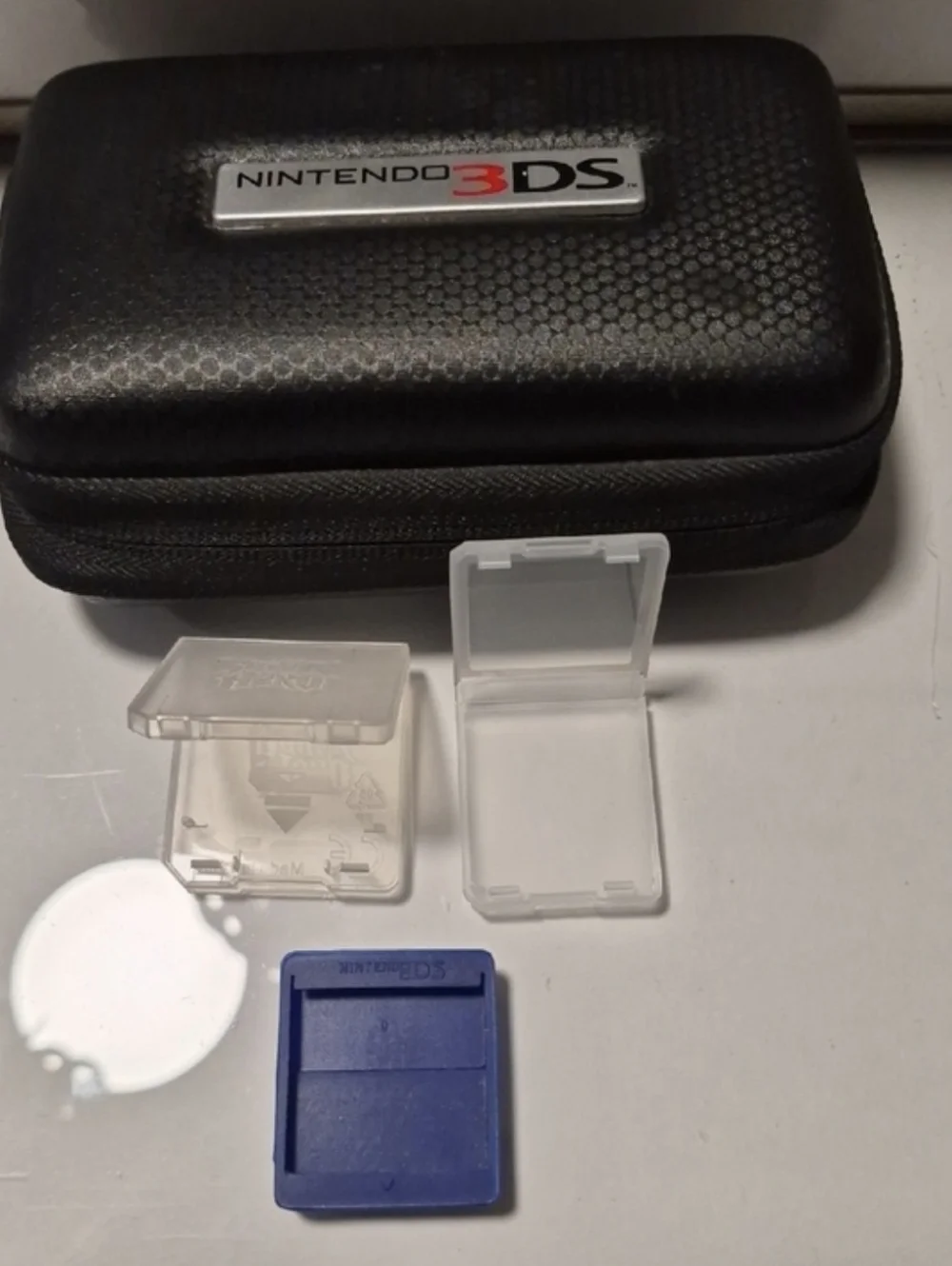 Nintendo 3DS Travel Case with Clear and Blue Game Card Holders
